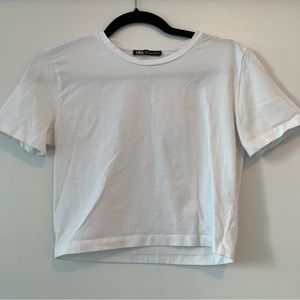 ZARA | WHITE CROP TEE